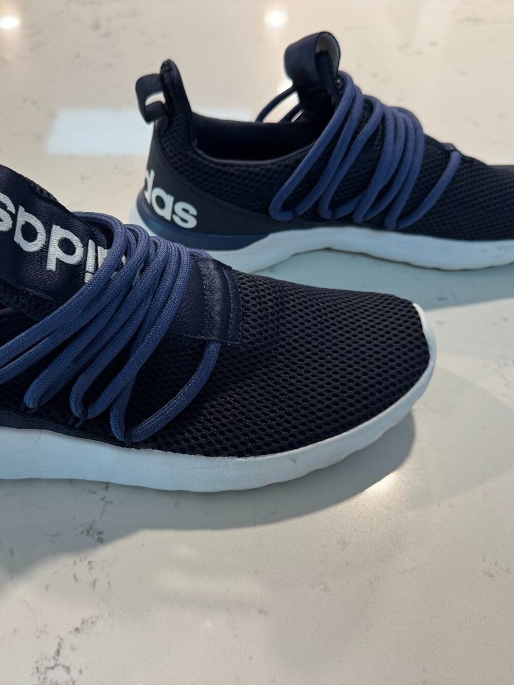 Adidas Men's Lite Racer Adapt 3.0 Athletic Slip-On Sneakers 8.5 Blue/White